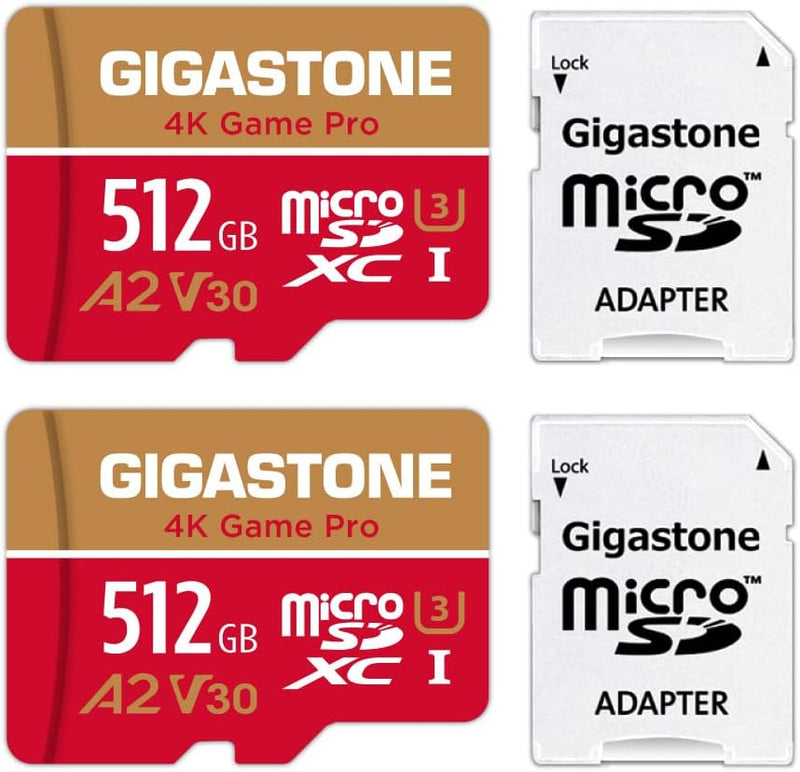 Gigastone 32GB Pro+ Micro SD Card U3 MLC 4K up to 95/90 MB/s R/W Memory + SD Card Adapter [Professio