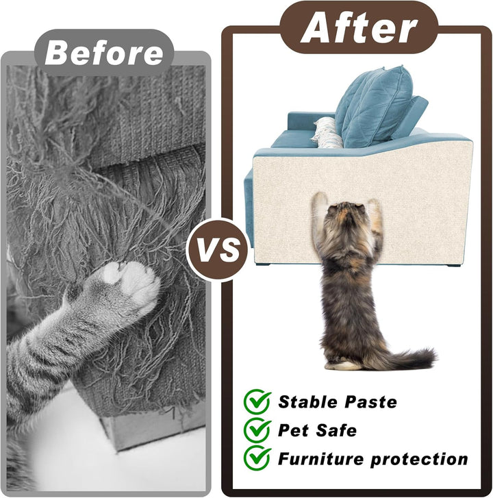 300cm×40cm Kratzmatte Katze Selbstklebend, Kratzschutz Sofa Katze, Trimmbare DIY Katzen Kratzmatte m