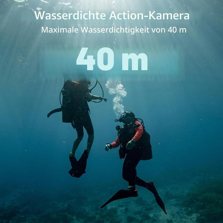 Apexcam M90 Action Cam 4K60FPS 64MP WLAN EIS Bildstabilisierung Sportkamera mit Touchscreen Unterwas