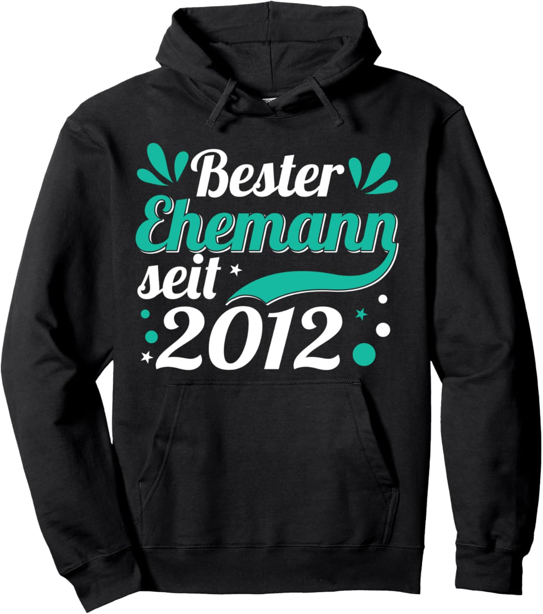 Bester Ehemann seit 2012 lustiges Hochzeit Pullover Hoodie