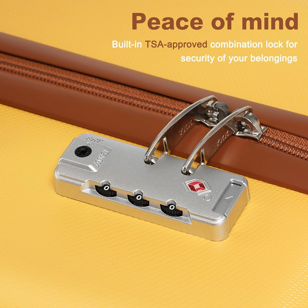 Kono Hartschalenkoffer Reisekoffer Koffer Trolleys 100% ABS Handgepäck Koffer mit 8 Spinnerräder Rol