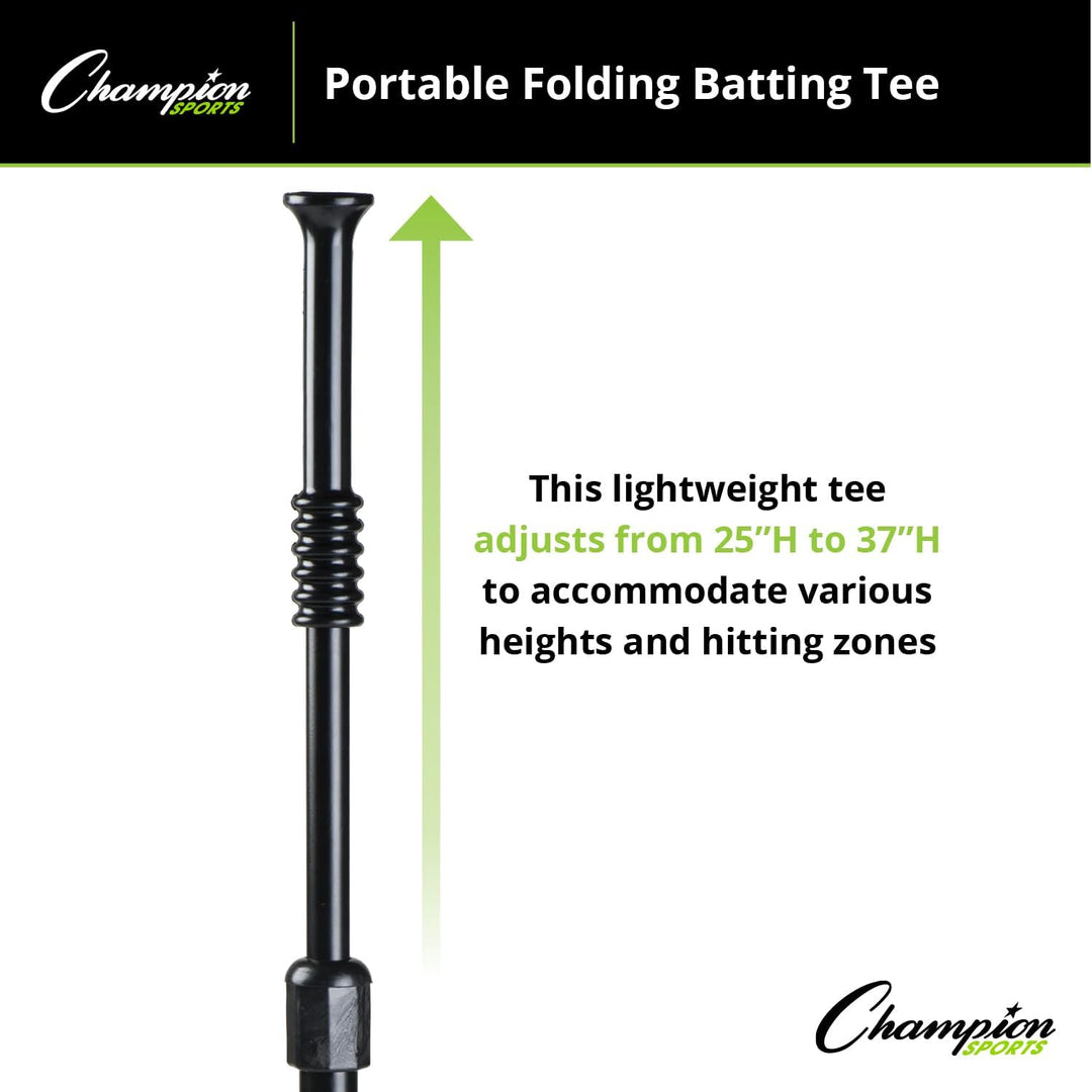 Champion Sports tragbar Batting Tee (schwarz)