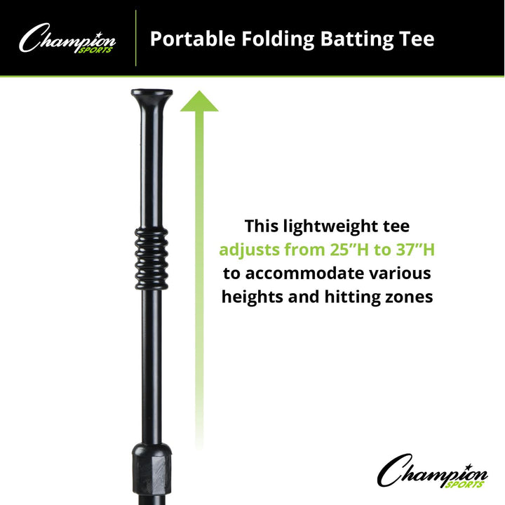 Champion Sports tragbar Batting Tee (schwarz)