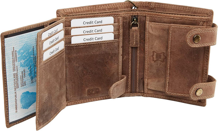 Wildery® RFID Biker Geldbörse mit Kette I Geldbeutel mit Kette Männer I Portemonnaie mit Sicherheits