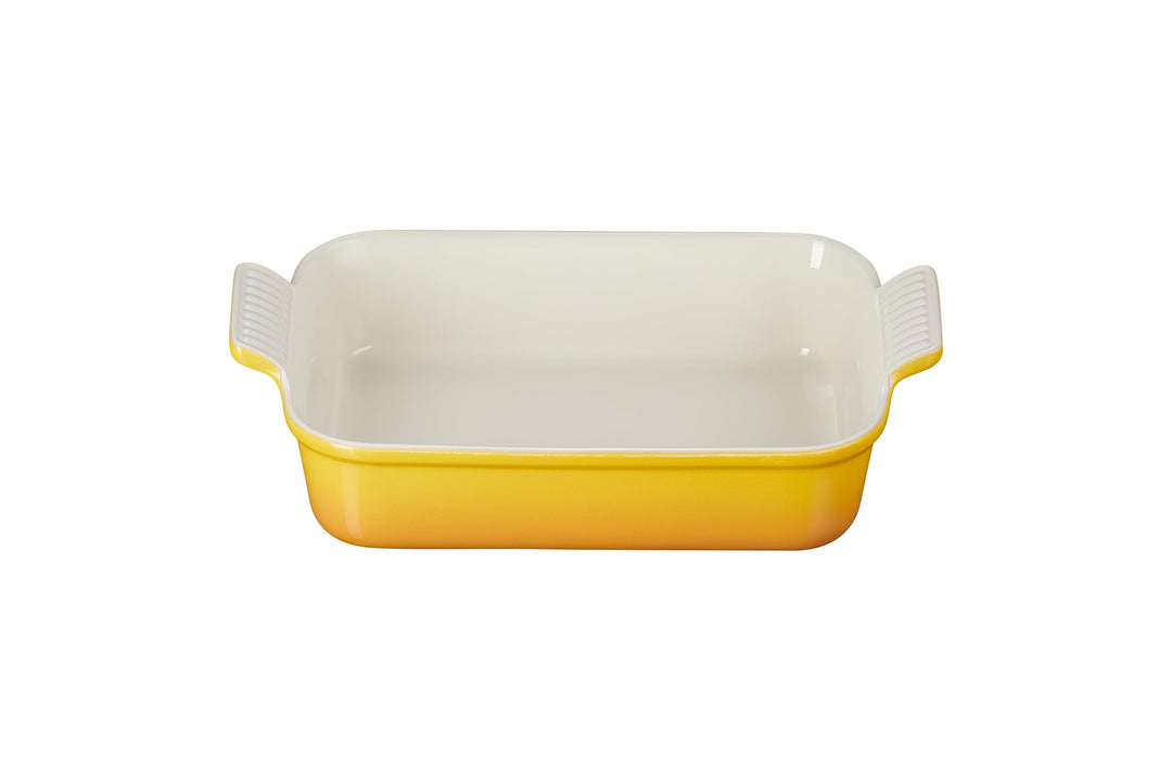 Le Creuset Rechteckige Auflaufform Tradition aus Steinzeug, 26 cm, 2.4 Liter, Nectar, 71102266720001