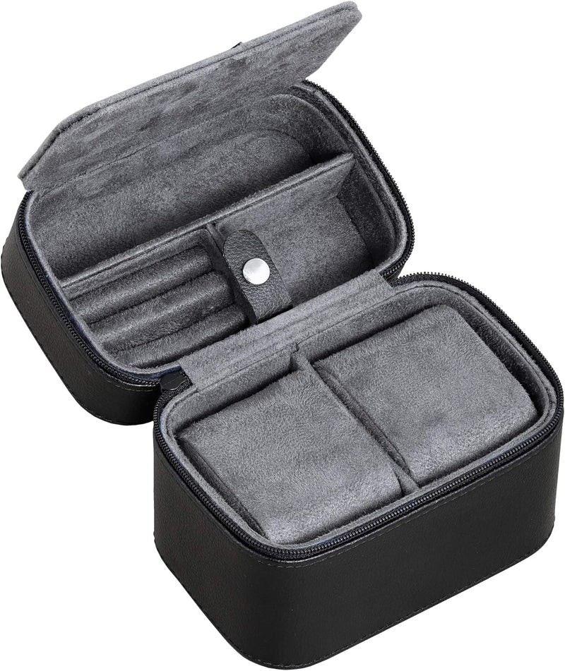 ROTHWELL Geschenkset 6 Slot Leder Uhrenbox und 2 Uhren Reiseetui - Luxus Uhrenetui Organizer, Aufbew