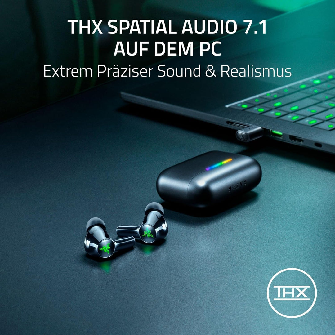 Razer Hammerhead V3 HyperSpeed - Kabellose Multiplattform Gaming-Ohrhörer - ANC Aktive Geräuschunter