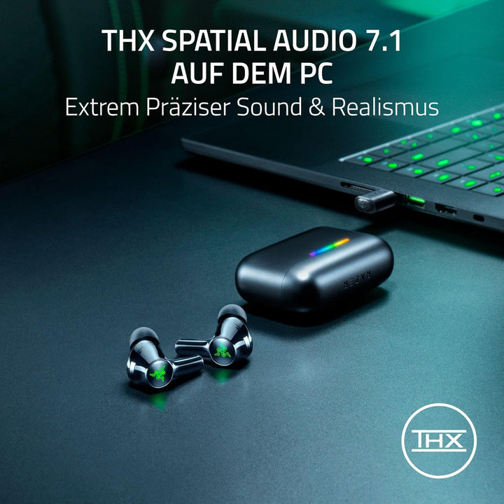 Razer Hammerhead V3 HyperSpeed - Kabellose Multiplattform Gaming-Ohrhörer - ANC Aktive Geräuschunter