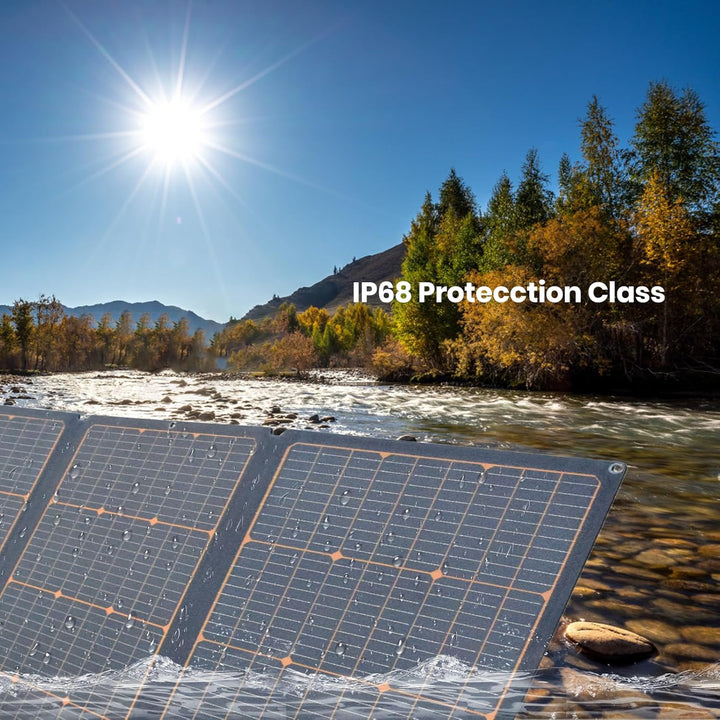 FlexSolar Solarpanel Faltbar 240W, IP67 Wasserdichtes Tragbares Solarpanel kit mit 20V-28V DC Ausgän