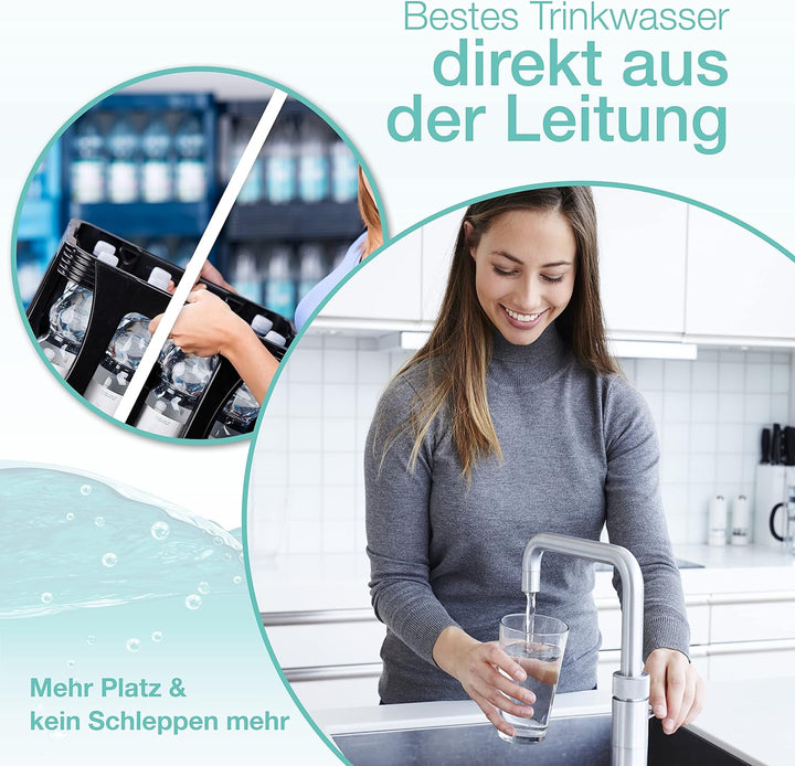 staysafe BASE Wasserfiltersystem inkl gratis Montagezubehör | Schnell installierter Untertisch-Wasse
