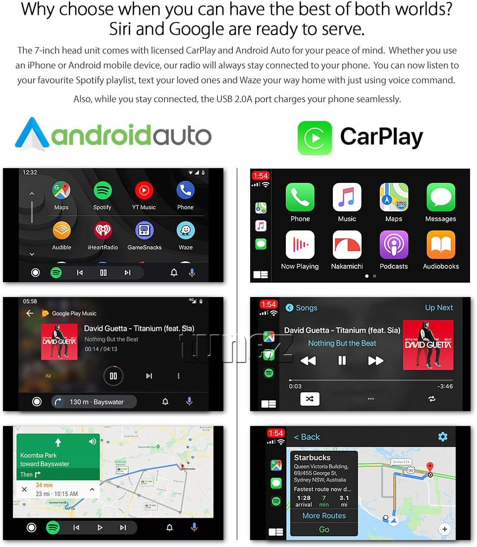 Nakamichi NAM3510-M7 Lizenziertes Apple CarPlay Android Auto Multimedia Headunit Radio Stereo Univer