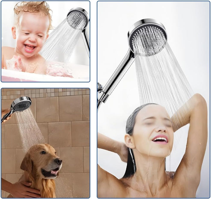 Hochdruck Duschkopf mit Schlauch 2m, wassersparender Handbrause mit 5 Strahlarten (Relaxation Versio