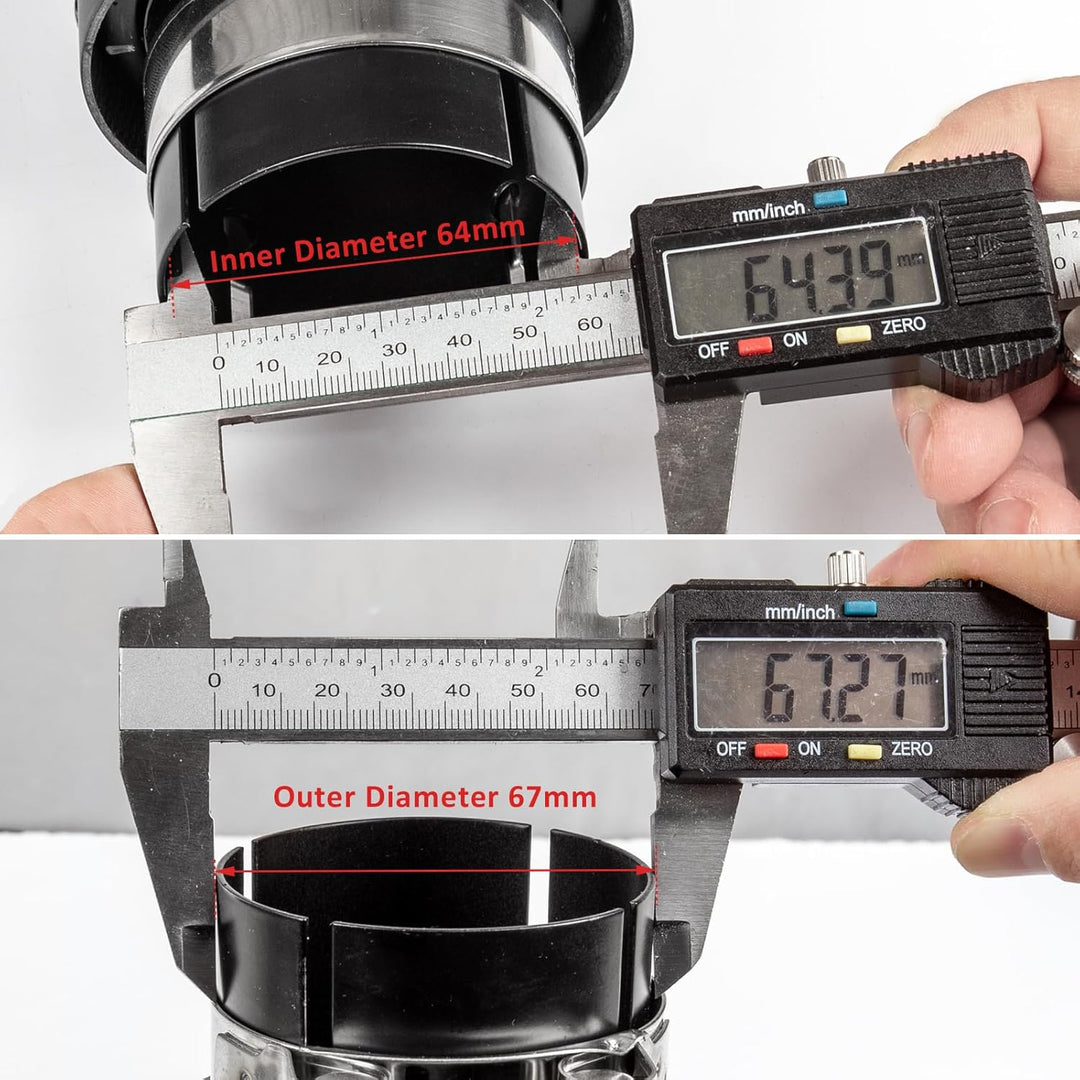 Krtopo 63mm Doppelschalldämpfer Spitze Carbon Auto Auspuffrohr Heckspitze Heckspitze Einlass 2,5" Au