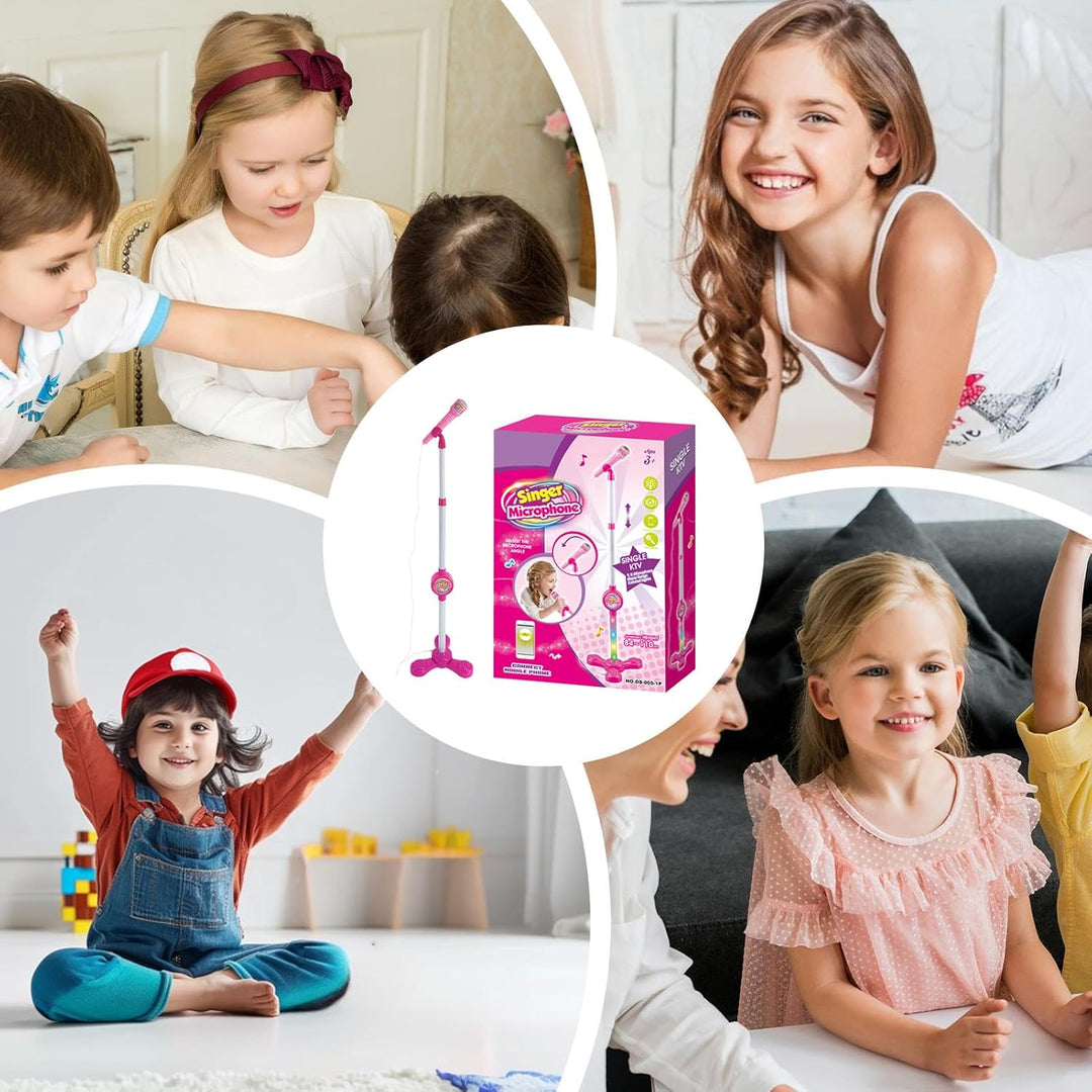 Karaoke-Spielzeug Mit Ständer Kinder Mikrofonständer Bunte Singmaschine Ohne Batterie Anschliessbare