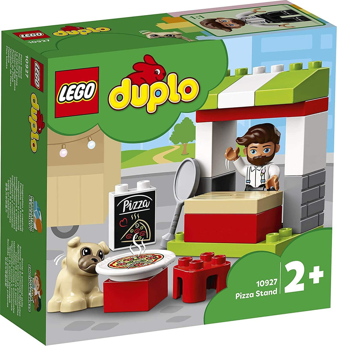 LEGO 10927 DUPLO Pizza-Stand, Spielzeug für Kleinkinder ab 2 Jahre, Konstruktionsspielzeug aus gross