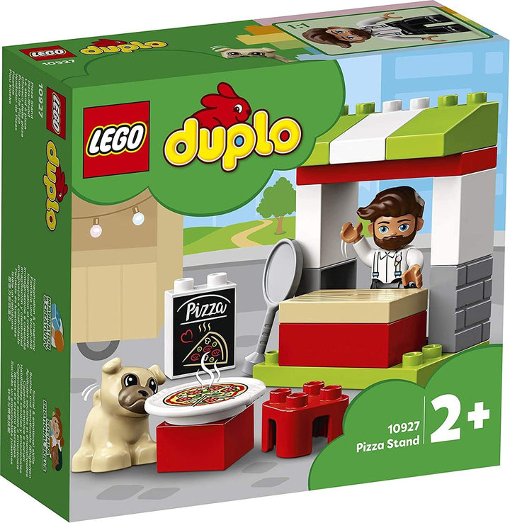 LEGO 10927 DUPLO Pizza-Stand, Spielzeug für Kleinkinder ab 2 Jahre, Konstruktionsspielzeug aus gross