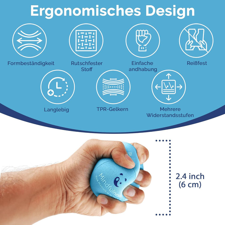 MindPanda Geist & Körper Gel-Stressball für Erwachsene – Handtherapie Anti Stress Bälle Quetschbälle