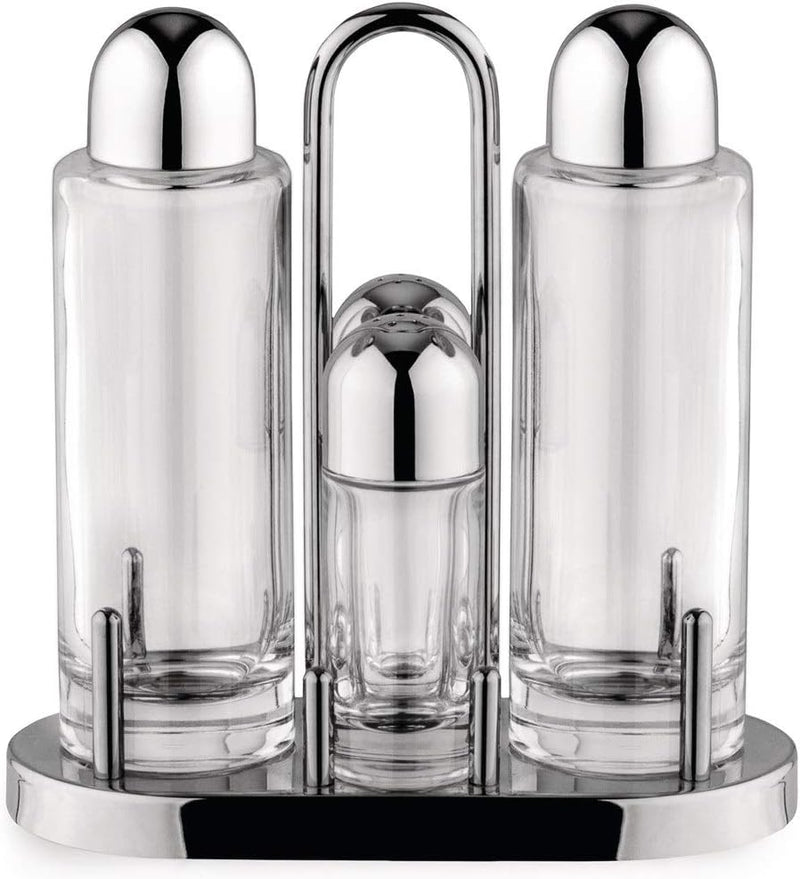 Alessi 5070 Öl-/Essigspender Dose Glas, Edelstahl, transparent - Öl-/Essigspender (175 mm, 80 mm, 2