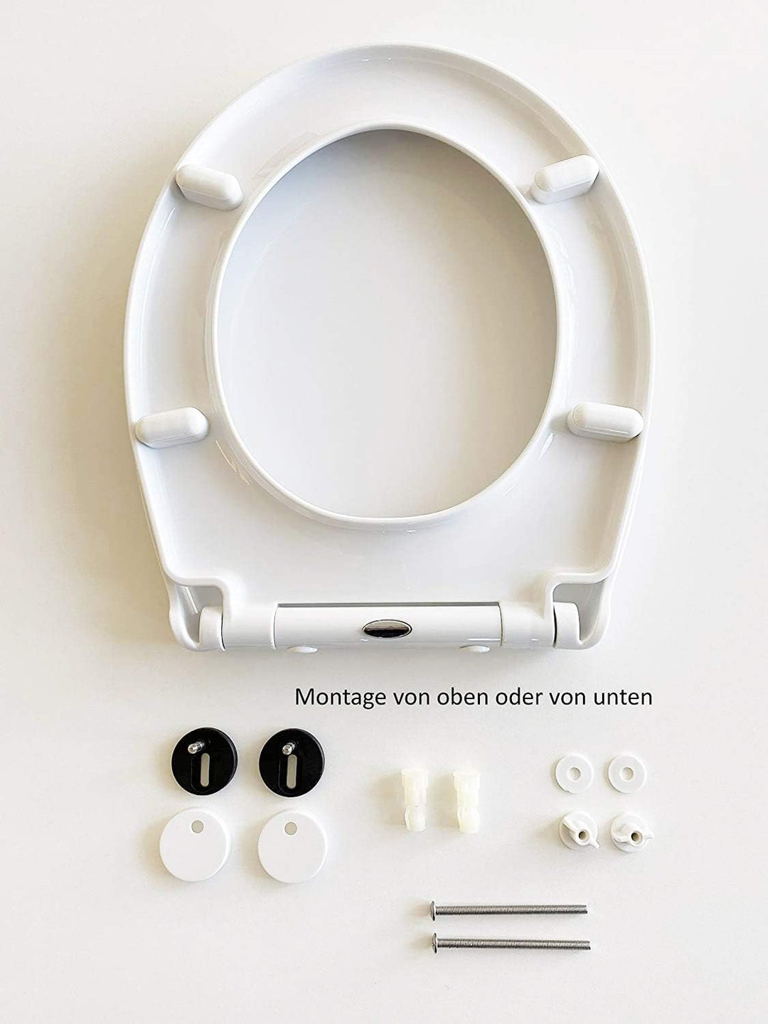 ADOB WC Sitz Klobrille Toilettendeckel weiss mit Absenkautomatik, zur Reinigung auf Knopfdruck abneh