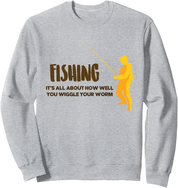 Lustiger Angler, Vater, Angeln, See, Leben, Fischer Sweatshirt