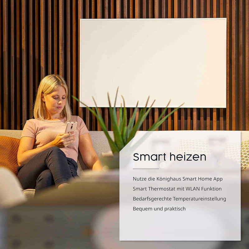 Infrarot Heizung mit Digital- Smart Thermostat ✓ Deutscher Hersteller und vom TÜV SÜD geprüft ✓ 5 Ja