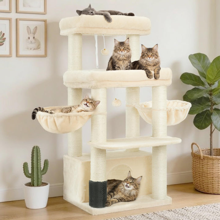 Hey-brother Kratzbaum, Stabil Katzenbaum für grosse Katzen und Maine Coons, mit 9 cm dicken Sisal-Kr