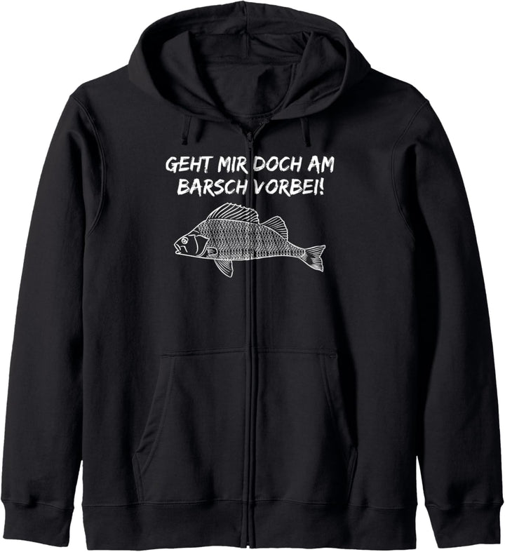 Geht mir doch am Barsch vorbei - witzige Angler Sprüche Kapuzenjacke