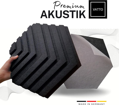 HEXAGON Schallabsorber WAND Akustikpaneele - Schallschutzmatte Sound Absorber - Akustikplatten - SCH