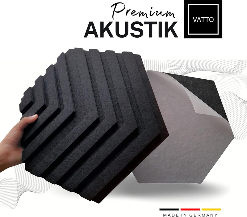 HEXAGON Schallabsorber WAND Akustikpaneele - Schallschutzmatte Sound Absorber - Akustikplatten - SCH