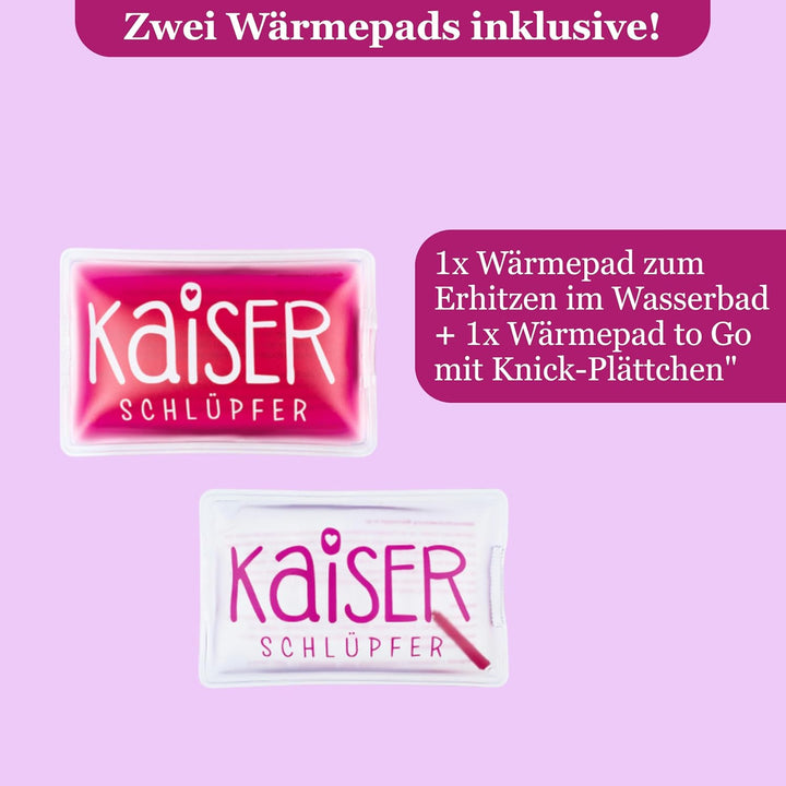 Kaiserschlüpfer Rückenschmeichler - Schwarze Unterhose für Damen mit Zwei Wärmepads - die Wärmflasch