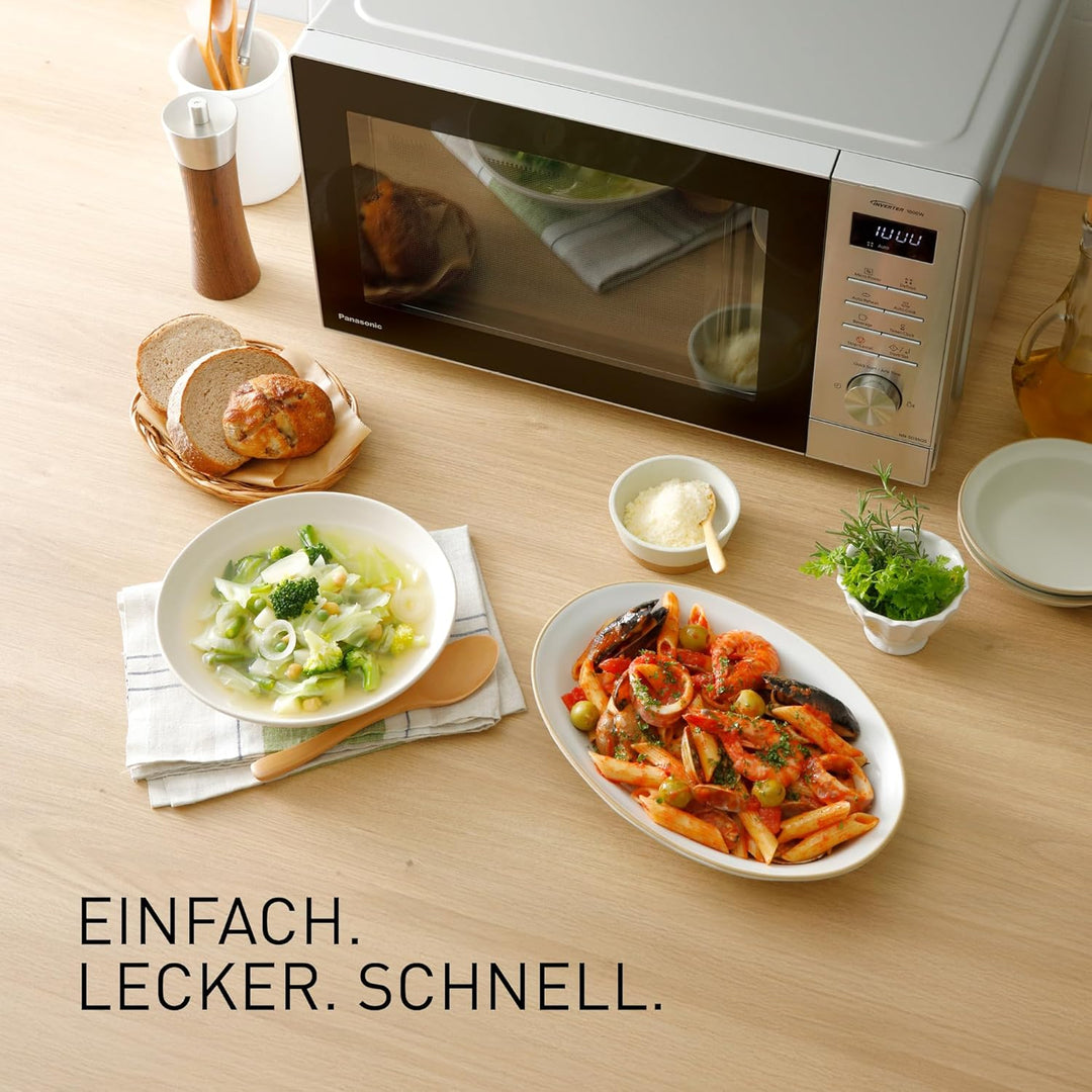 Panasonic NN-SD36QSEPG Solo-Mikrowelle, 29 l, 1000 W, automatisches Auftauen, 11 automatische Progra