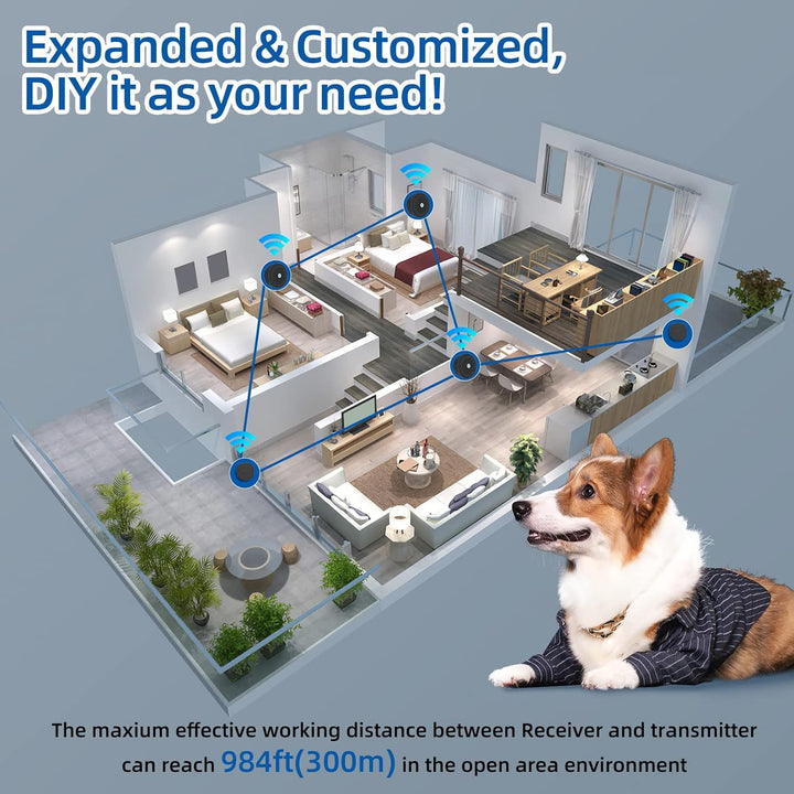 Wowlela Hund Türklingel, Wireless Touch Pet Türklingel Pet Training Bells Set Kommunikation Türkling