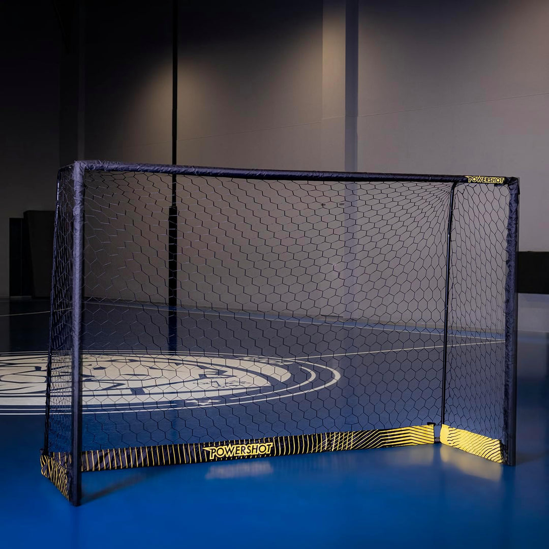 Fussballtor aus Stahl - Verschiedene Grösse - Schwarz - Bodenverankerung und Transporttasche inkl. 1