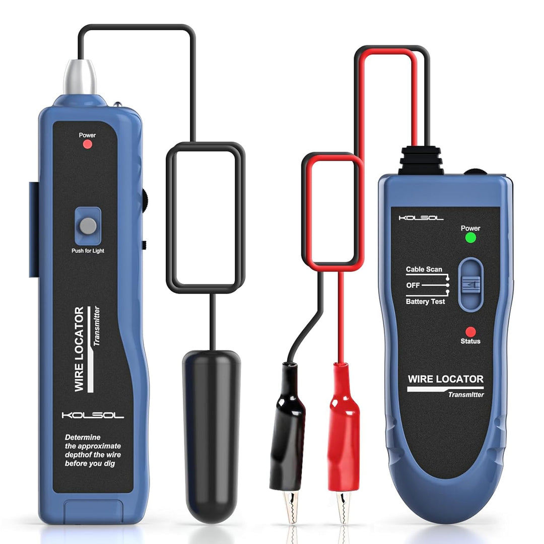 KOLSOL Unterirdischer Kabelsucher, Kabeltester F02 Pro zum Auffinden von Drähten und Steuerdrähten,