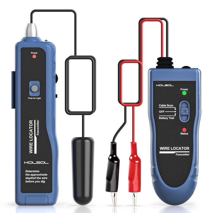 KOLSOL Unterirdischer Kabelsucher, Kabeltester F02 Pro zum Auffinden von Drähten und Steuerdrähten,