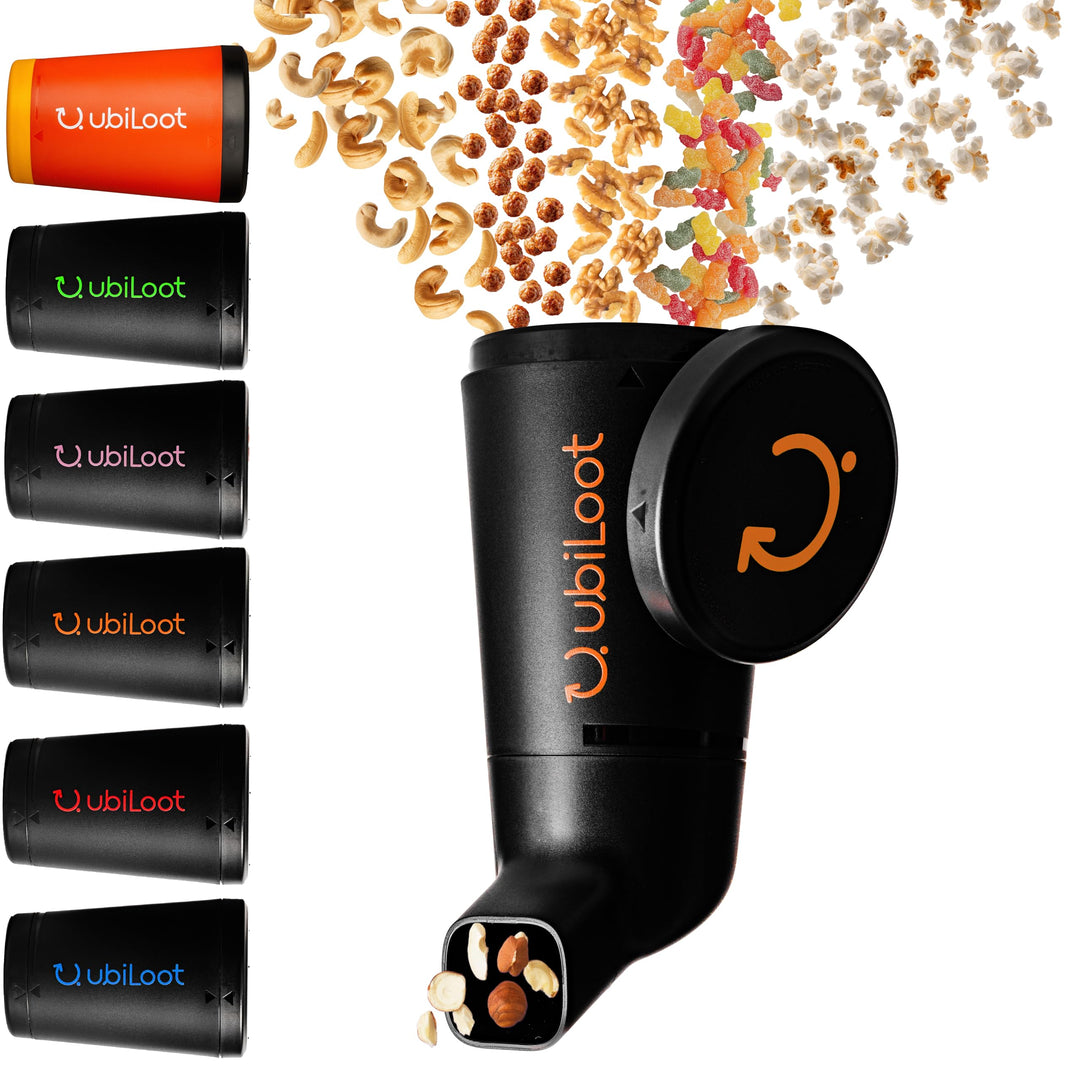 Innovativer Snackspender für saubere Hände & Equipment [485ml] - Ideal für Gaming, Büro & Freizeit -