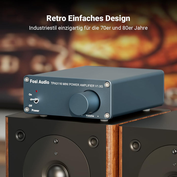 Fosi Audio V1.0G 2-Kanal-Stereo-Audio-Class-D-Verstärker Mini-Hi-Fi-Profi-Digital-Verstärker für Hei