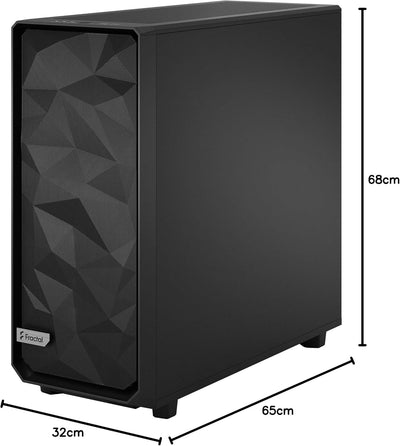 Fractal Design Meshify 2 XL TG Light, Flexibles ATX Full Tower Computer Gehäuse mit leicht getöntem