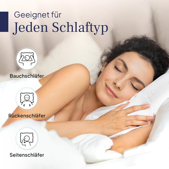 Gentle North Kopfkissen (60x60 cm gross) - 2er Set Kissen für Bett und als Dekokissen - Mit Reissver
