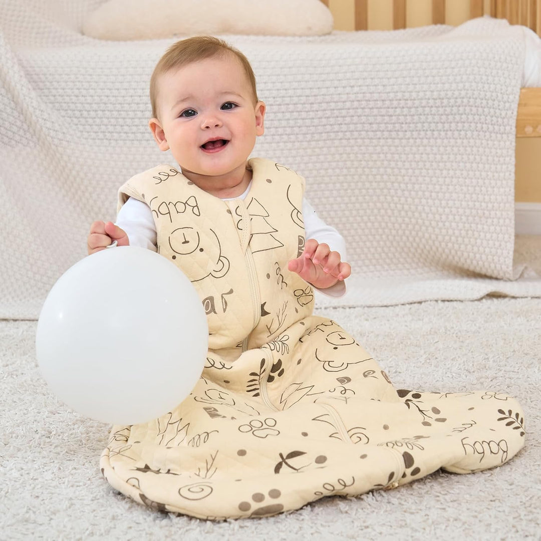 Looxii Schlafsack Baby Winter Baumwolle 2.5 TOG Warm Winterschlafsack Weich Babyschlafsack Neugebore