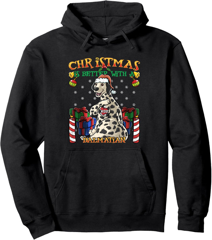 Christmas Is Better with A Dalmatiner Santa Claus Hund Pullover Hoodie