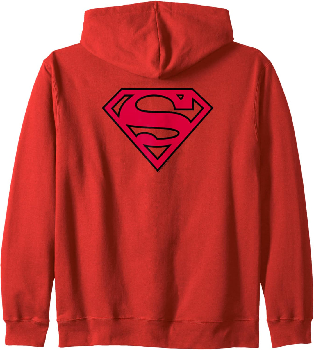 Superman Red & Black Shield Logo Kapuzenjacke