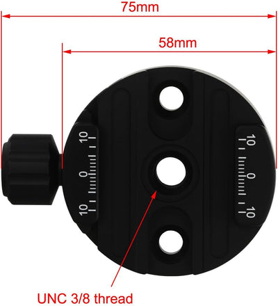 Haoge CP-58 58 mm Schraubknopf, Schnellwechselklemme, Adapterhalterung für Schnellwechselplatte, Kam