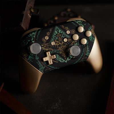 eXtremeRate Griff Hülle Set kompatibel mit Nintendo Switch Pro Controller, DIY-Ersatz Front Case/Bac