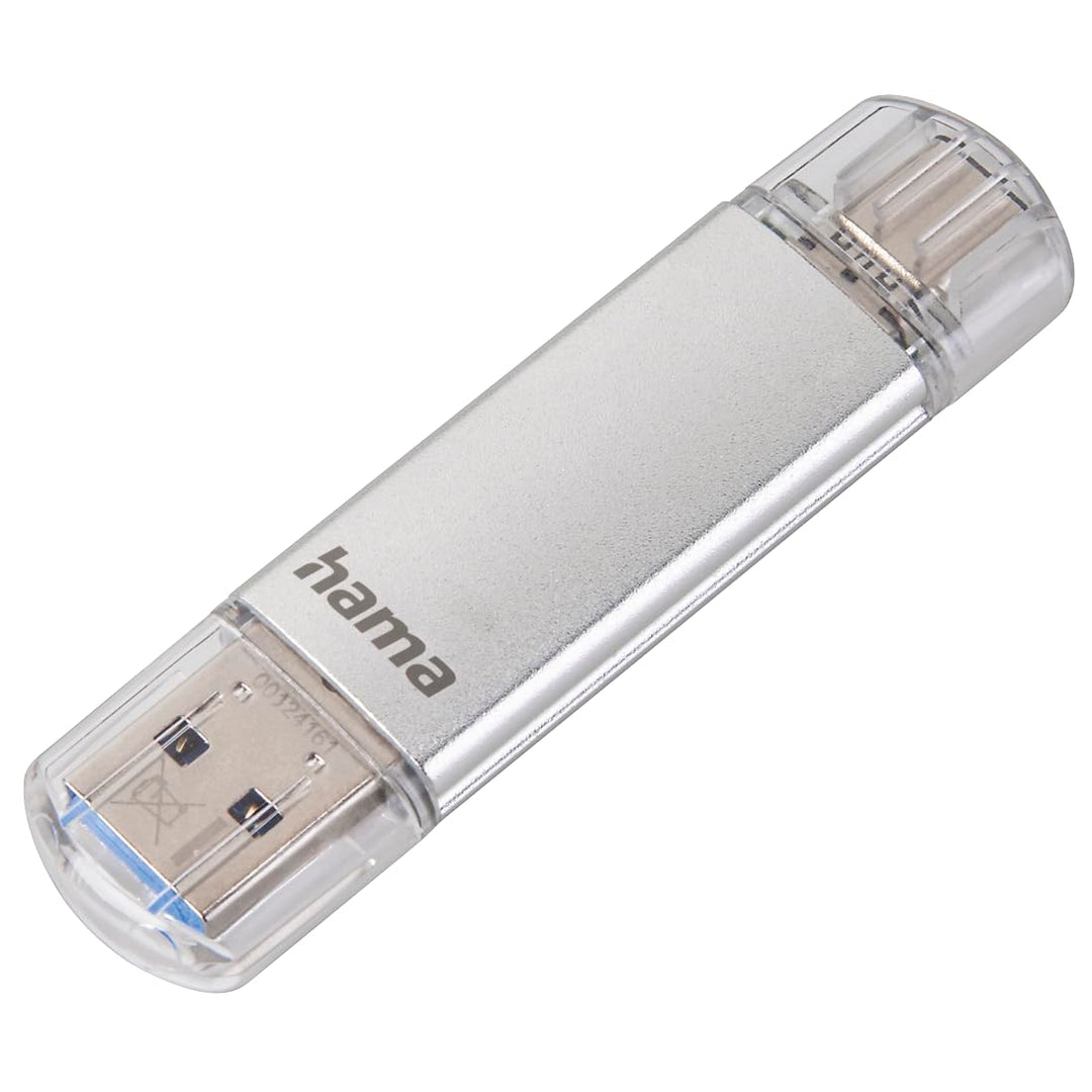 Hama 128GB USB-Speicherstick mit USB 3.2 Gen 1-Type-C (2-in-1 USB-Stick, z.B.für Android Handy, Tabl