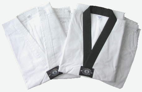 S.B.J - Sportland Taekwondoanzug Competition mit schwarzem Revers 180 Weiss, 180 Weiss