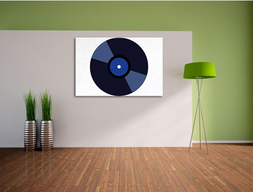 Pixxprint Rock 'n' roll Schallplatte als Leinwandbild/Grösse: 100x70 / Wandbild/Kunstdruck/fertig be