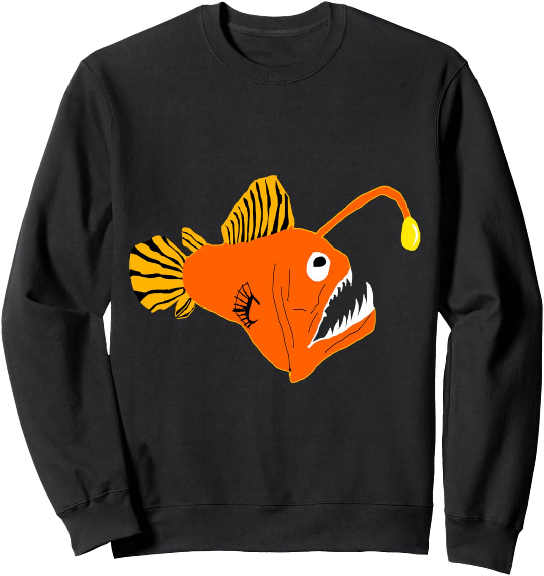 Anglerfisch Tiefsee Angler Fisch Hochsee Seeteufel Sweatshirt