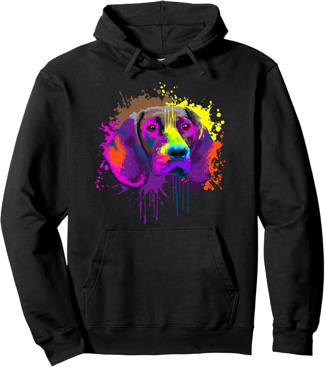 Splash Art Bloodhound Hundehalter Geschenkidee Hunde Pullover Hoodie