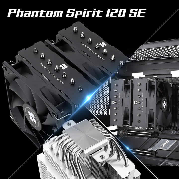 Thermalright Phantom Spirit 120 SE CPU-Luftkühler, 7 Heatpipes CPU-Kühler, Dual 120mm TL-C12B V2 PWM